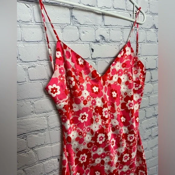 Dolls Kill Hot Pink and White Sexy Summer Floral Dress! - Picture 2 of 7